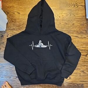 Black go-kart Kids Hoodie